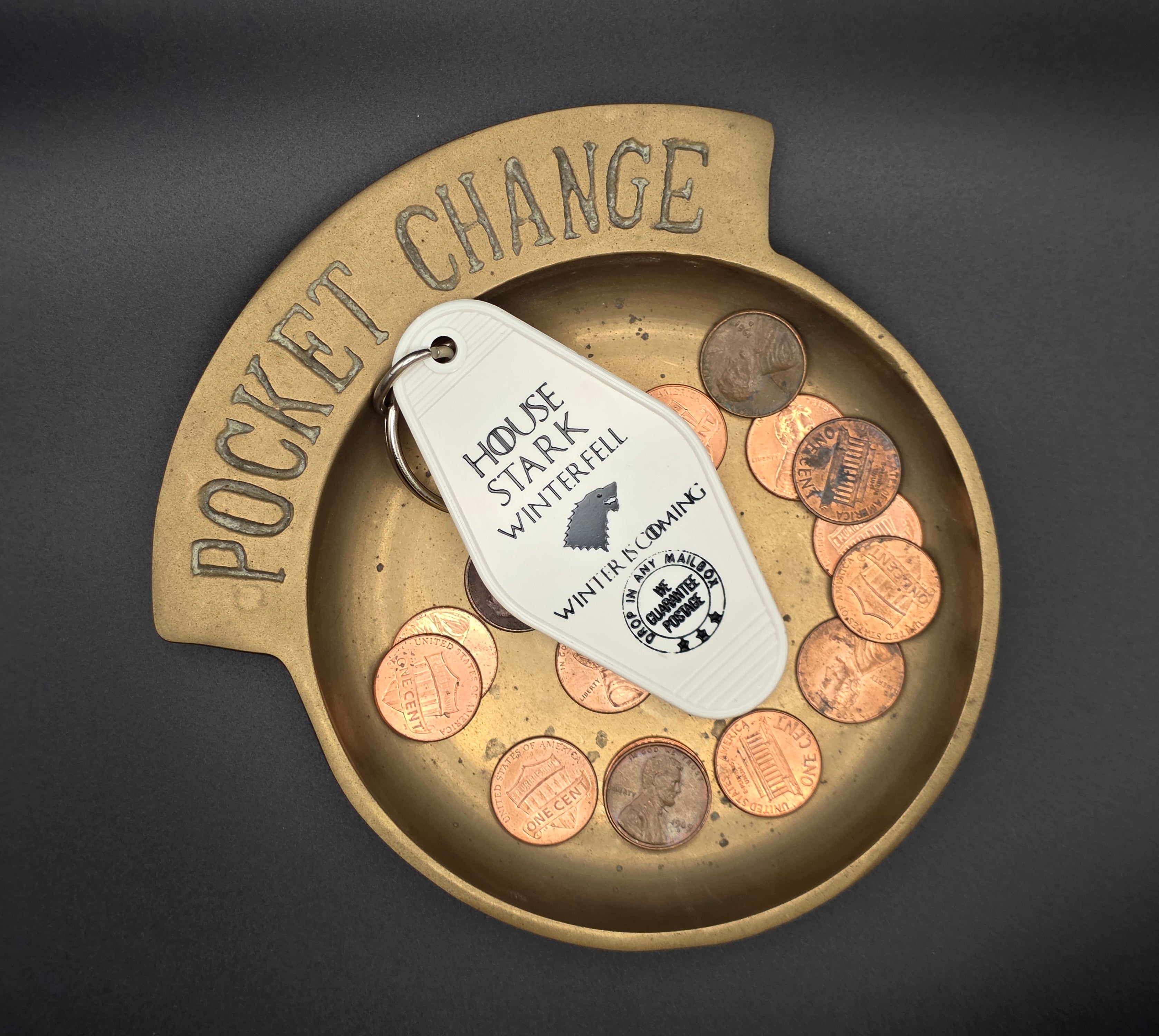 House Stark Winterfell Hotel Keychain